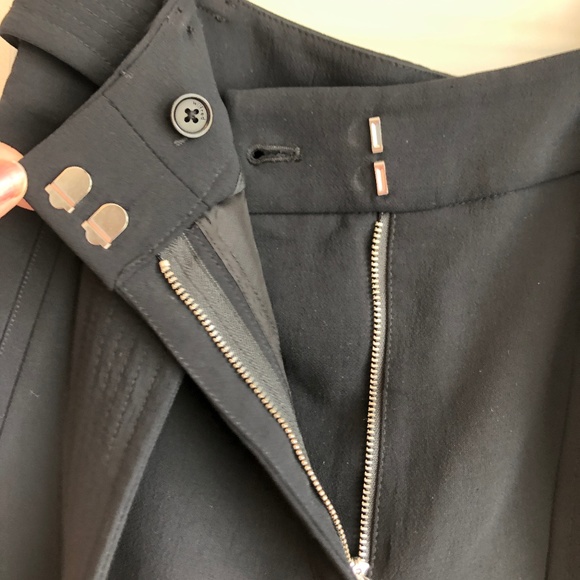 Aritzia Wilfred Tie-Front Pant Japanese Crepe Black 2 - MEASUREMENTS IN LISTING - Picture 8 of 9